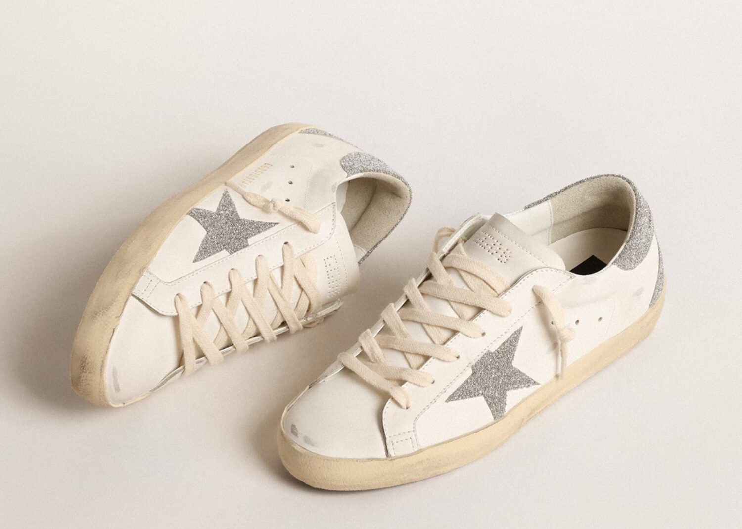 golden goose super star silver swarovski crystal star (w)