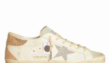 Golden Goose Super-Star White Silver Swarovski Crystal Star (W)