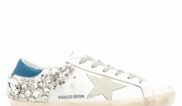 Golden Goose Super-Star White Swarovski Stone (W)