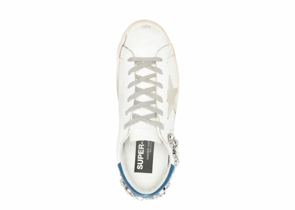 Golden Goose Super-Star White Swarovski Stone (W) - GWF00174