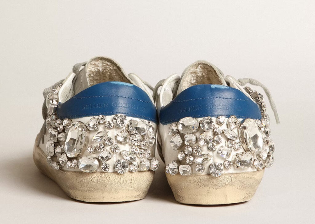 Golden Goose Super-Star White Swarovski Stone (W) - GWF00174