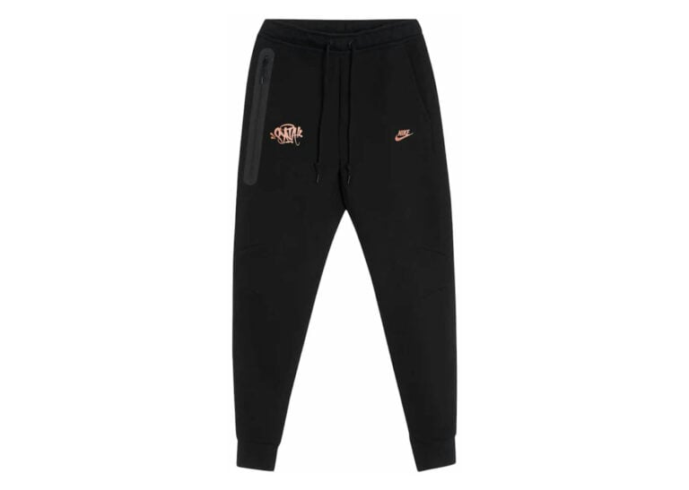 nike sportswear tech fleece x central cee syna world joggers black