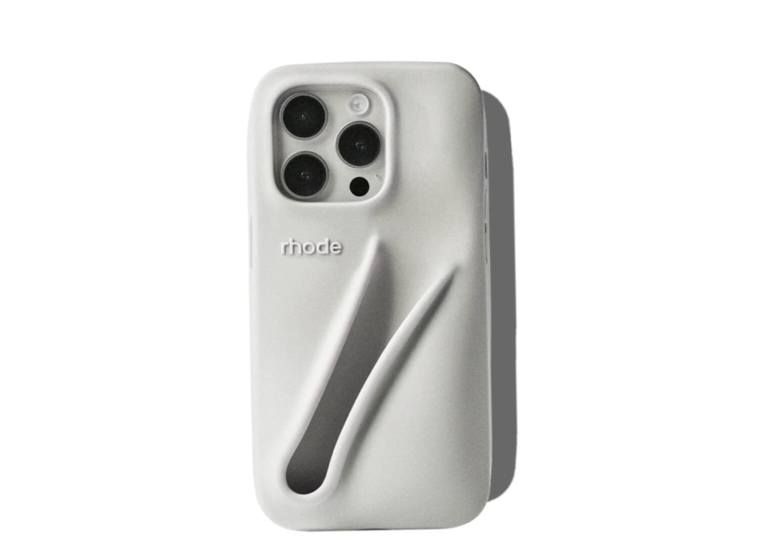 rhode lip case silicone iphone case grey