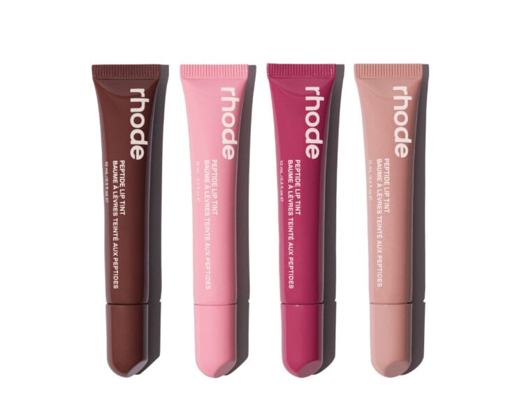 rhode peptide lip tint all four shades together