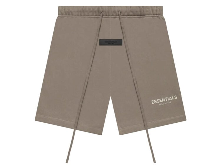 fear of god essentials shorts desert taupe