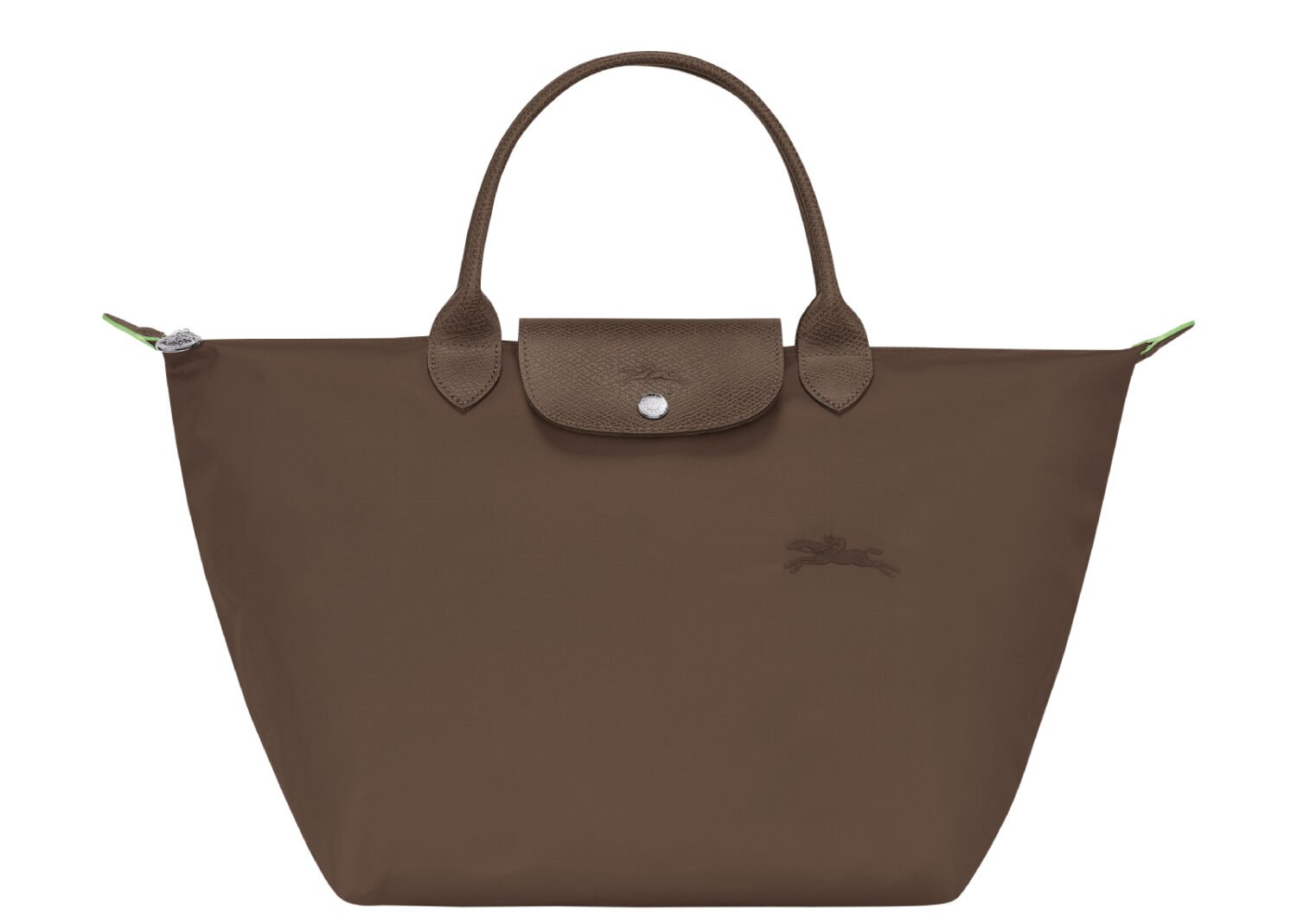 longchamp le pliage green medium handbag terra