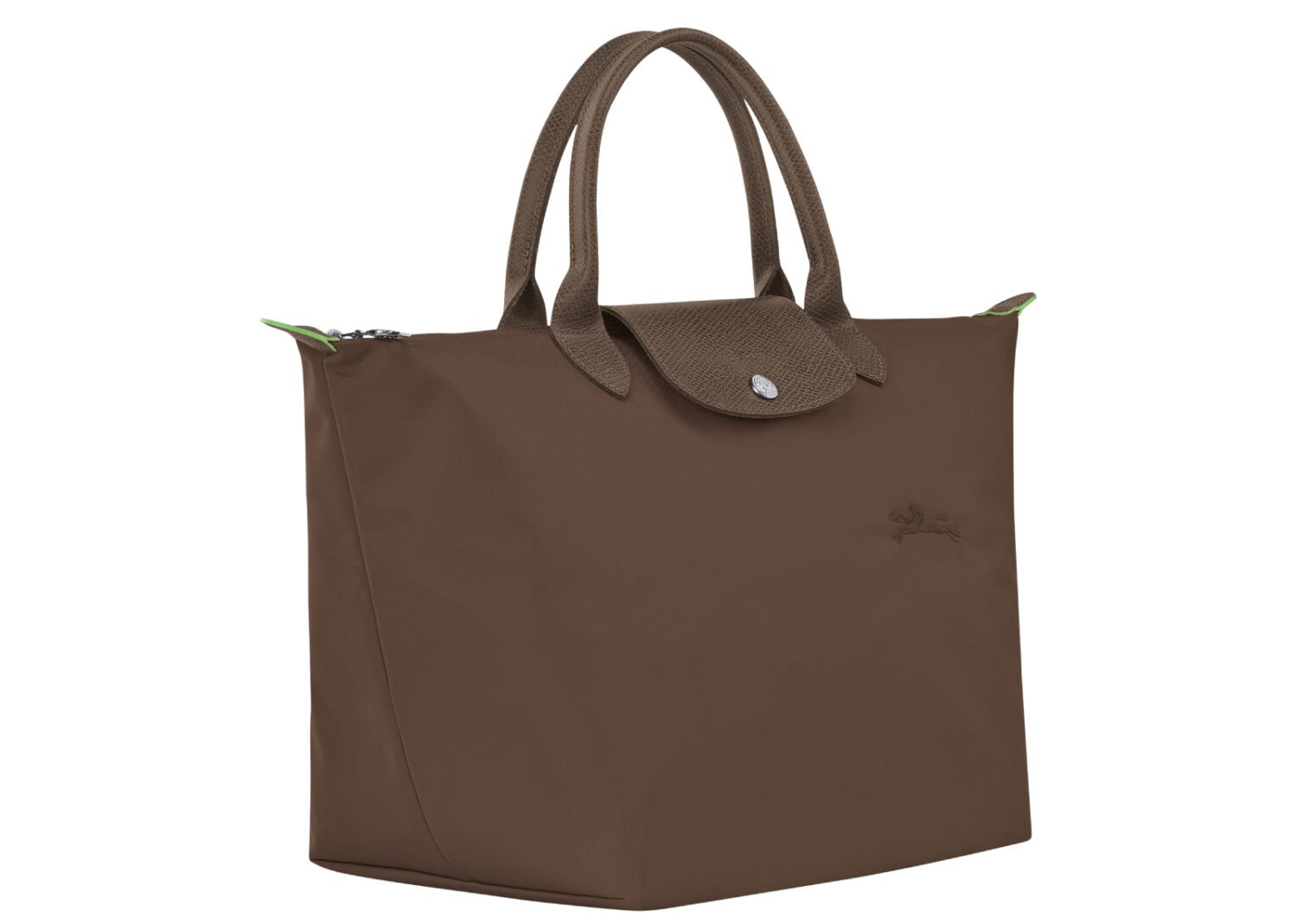 longchamp le pliage green medium handbag terra