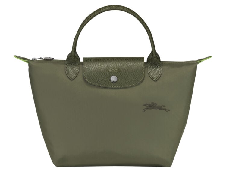 longchamp le pliage green small handbag forest