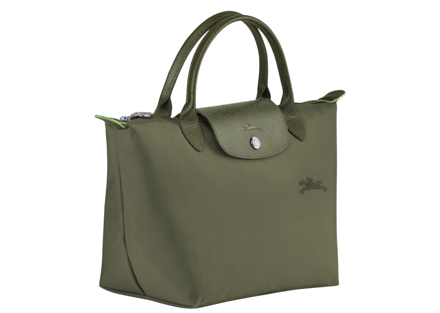 longchamp le pliage green small handbag forest