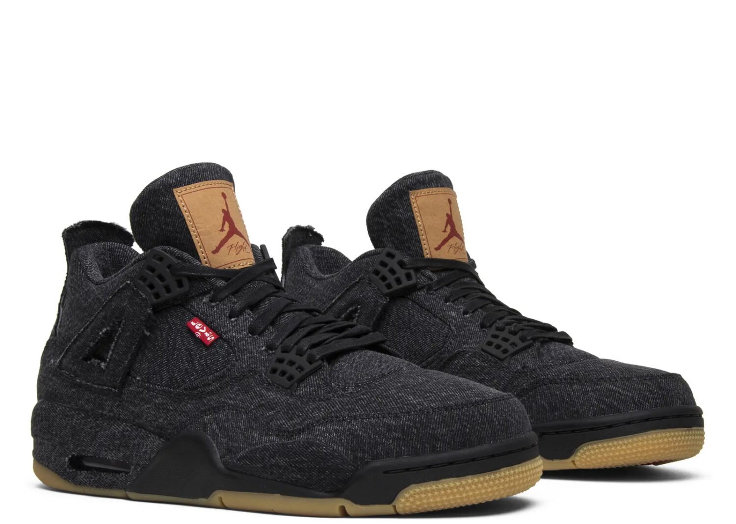 nike air jordan 4 retro levis black (levis tag)