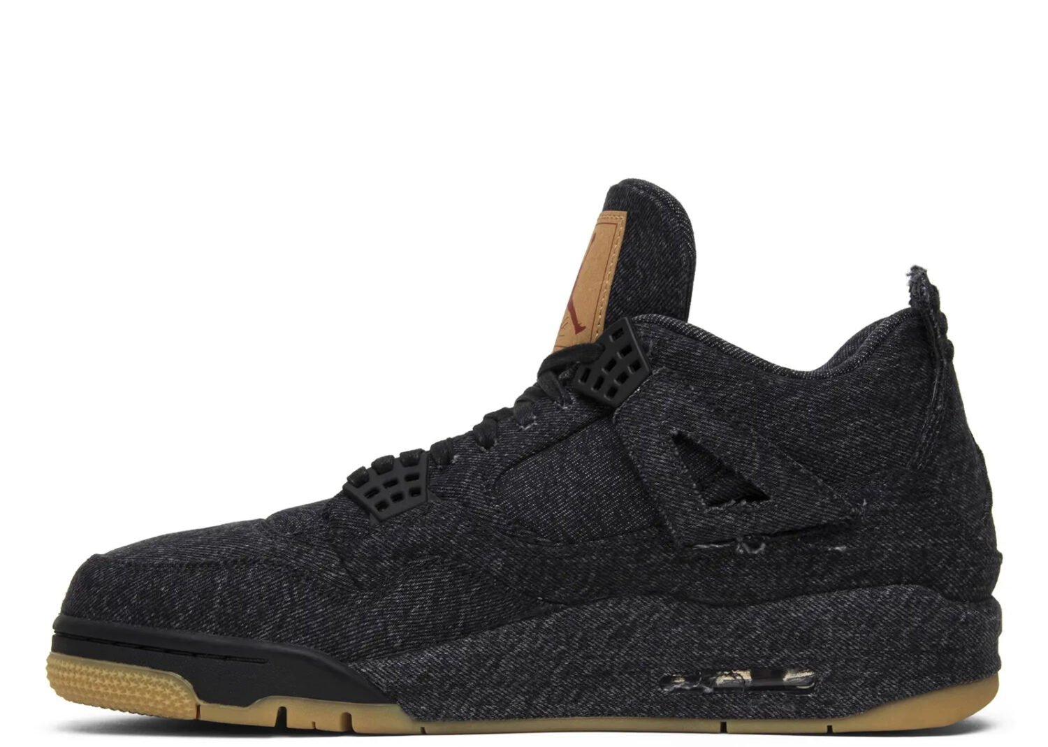 nike air jordan 4 retro levis black (levis tag)