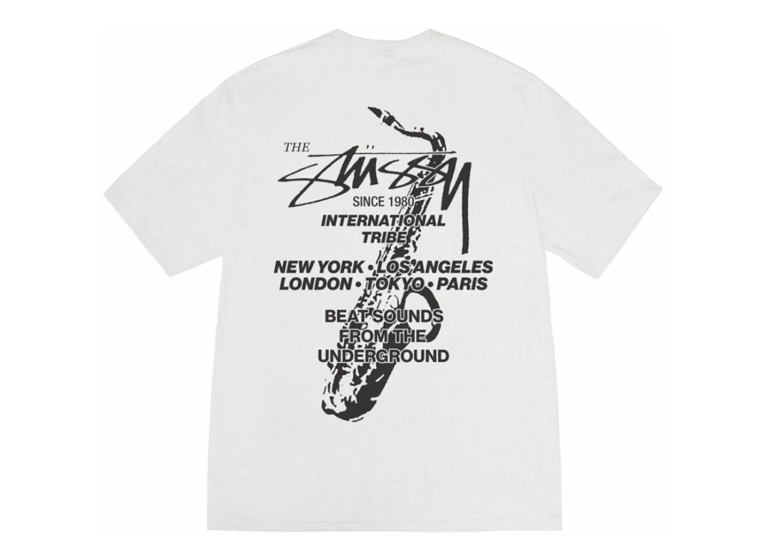 stussy beat sounds pigment dyed tee natural