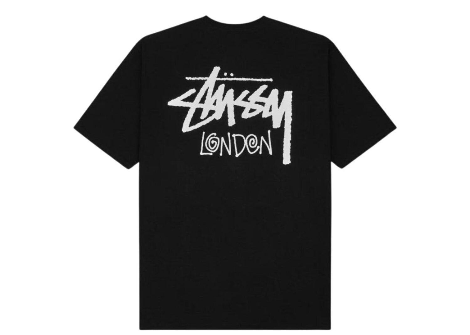 stussy stock london tee black (2024)