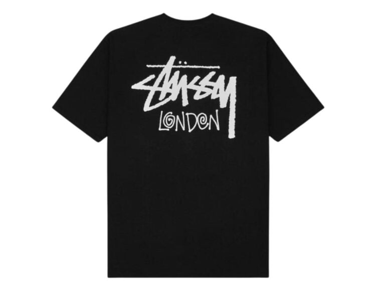 stussy stock london tee black (2024)