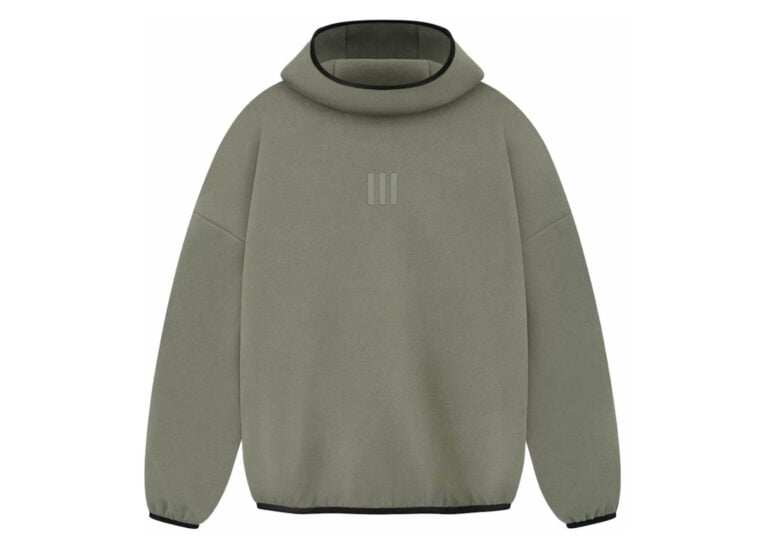fear of god athletics suede fleece hoodie clay