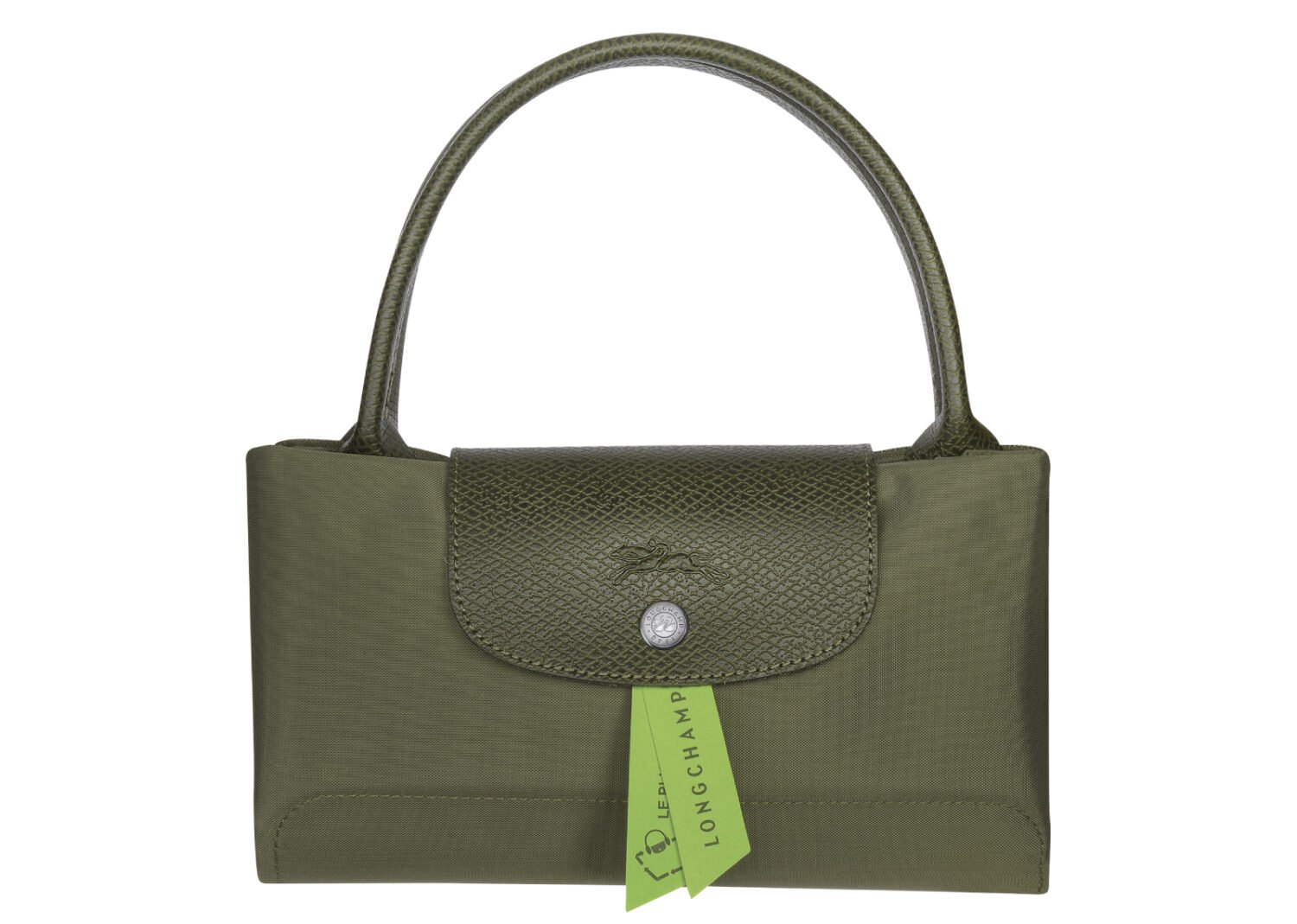 longchamp le pliage green medium handbag forest