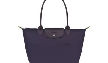 Longchamp Le Pliage Green Medium Tote Bag Bilberry