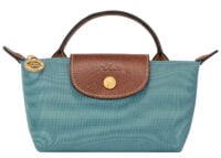 longchamp le pliage original pouch with handle eucalyptus