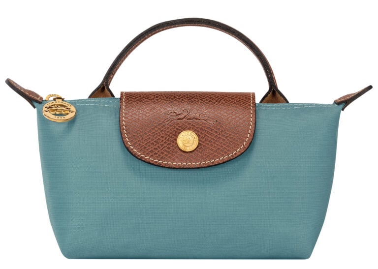 longchamp le pliage original pouch with handle eucalyptus