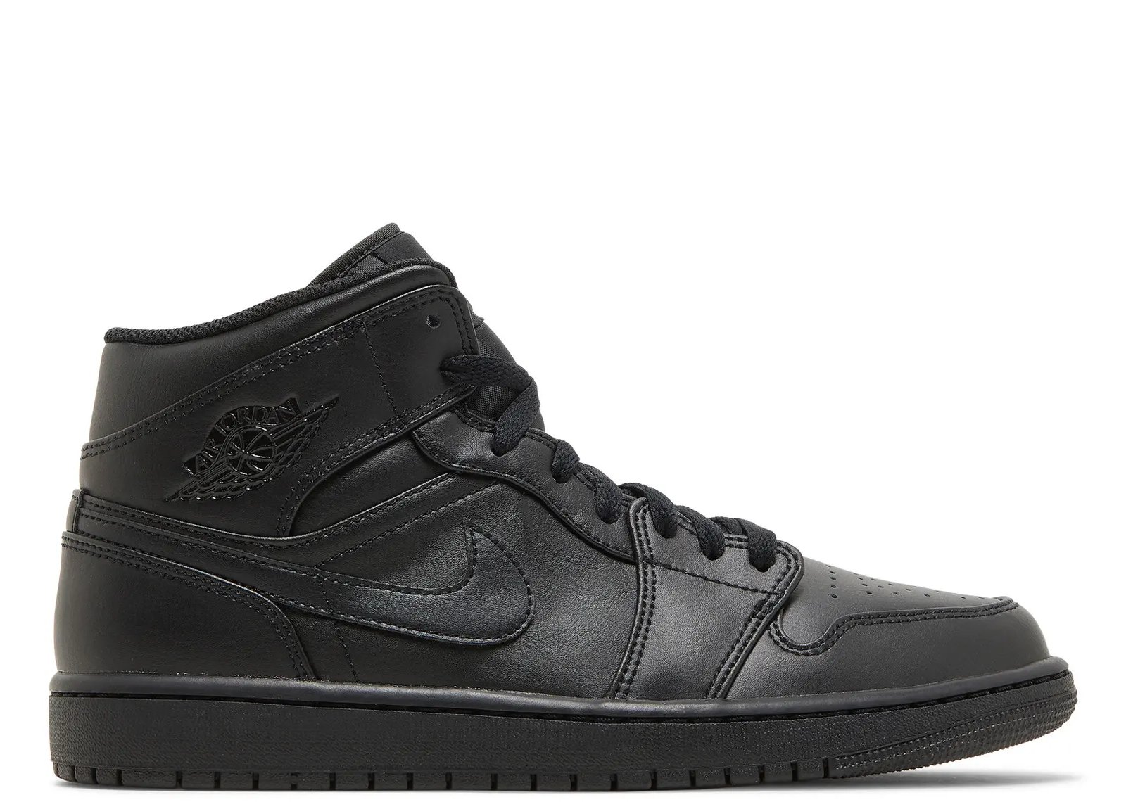 Nike Air Jordan 1 Mid Triple Black - 554724-093 | Sneaker Baker