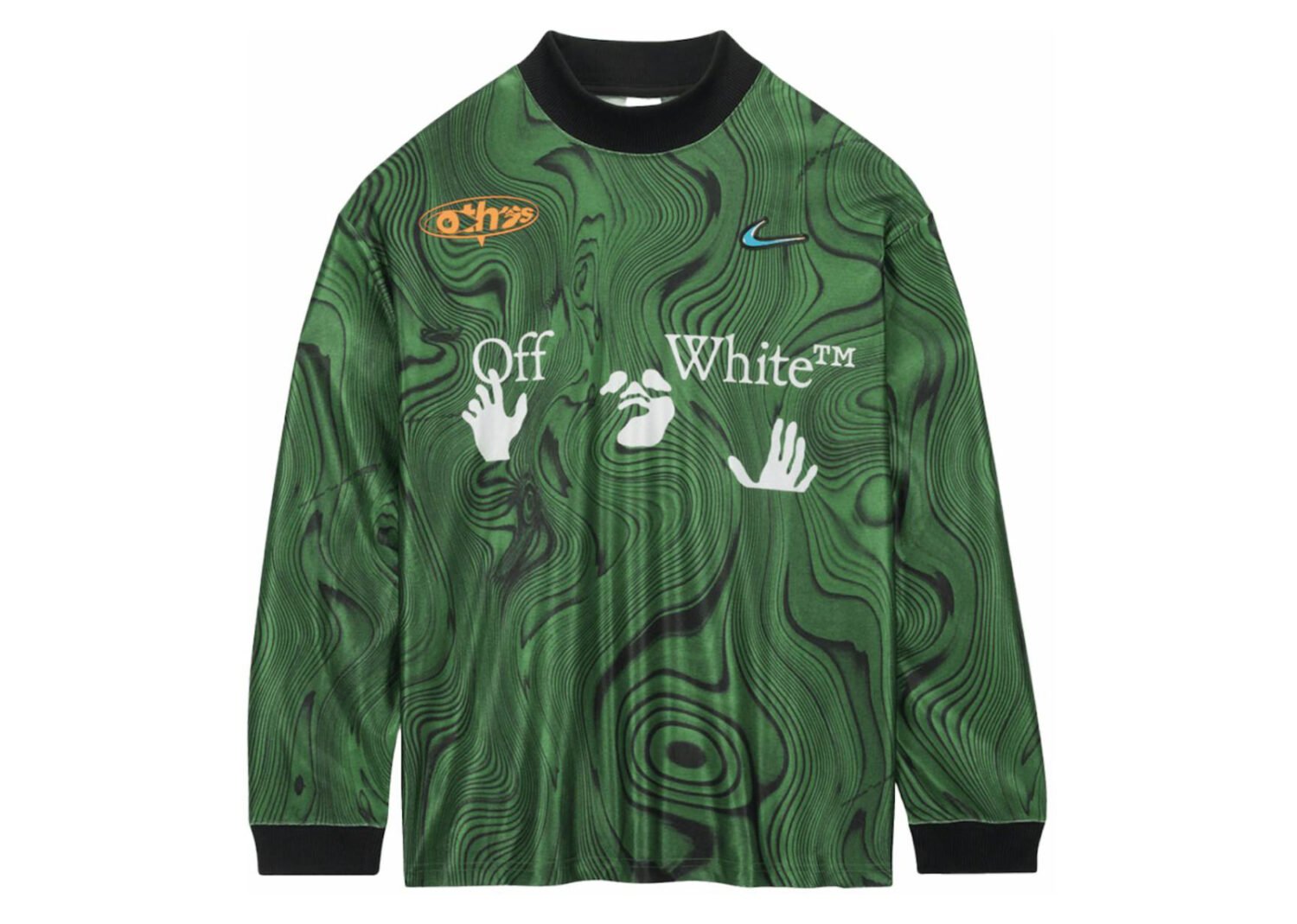 nike x off white allover print jersey kelly green