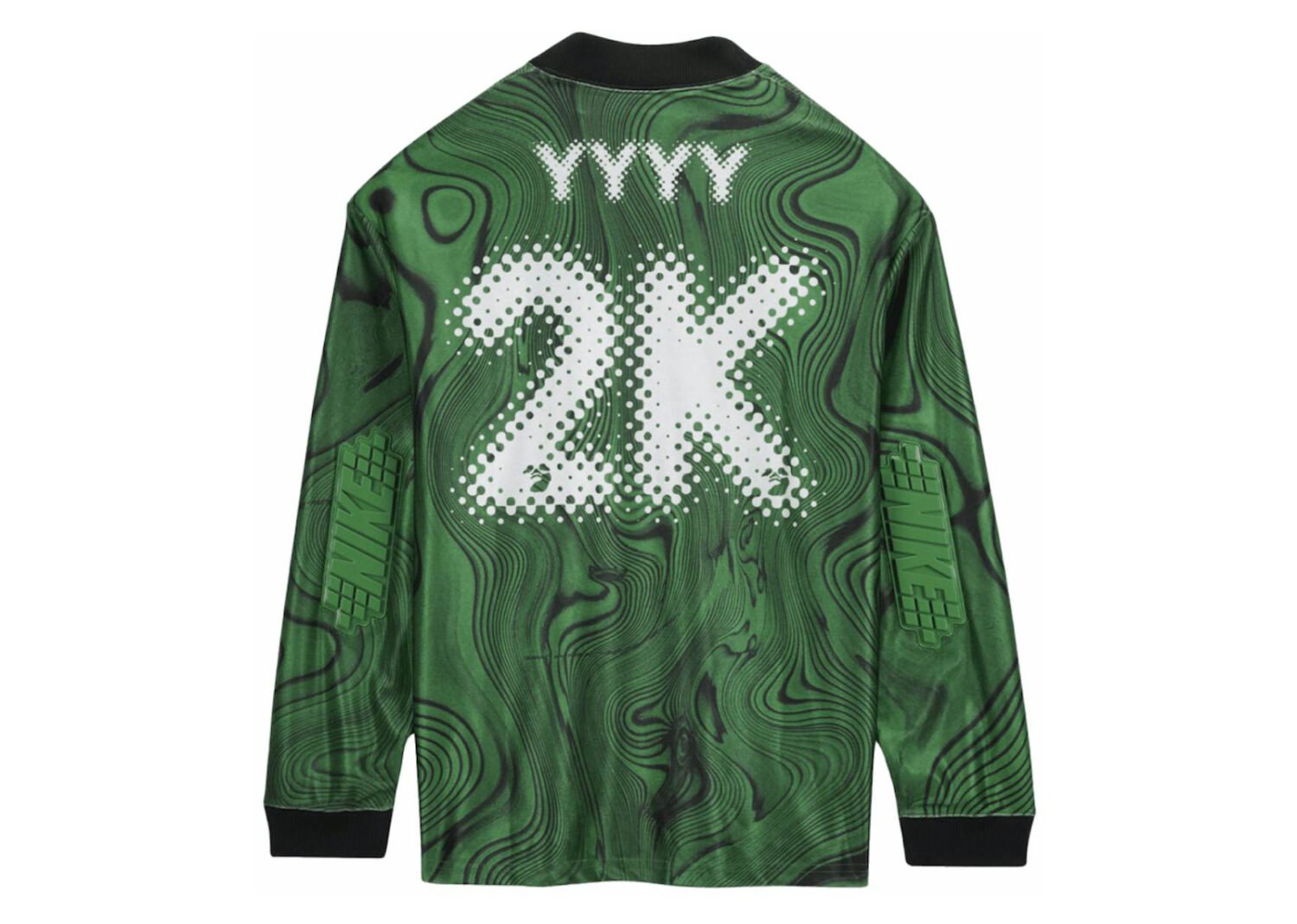 nike x off white allover print jersey kelly green