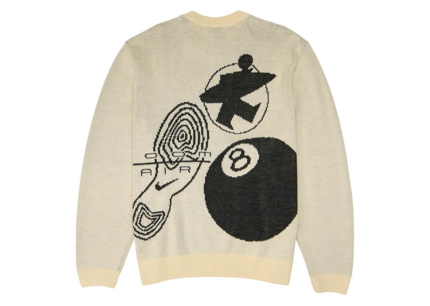 nike x stussy knit sweater natural