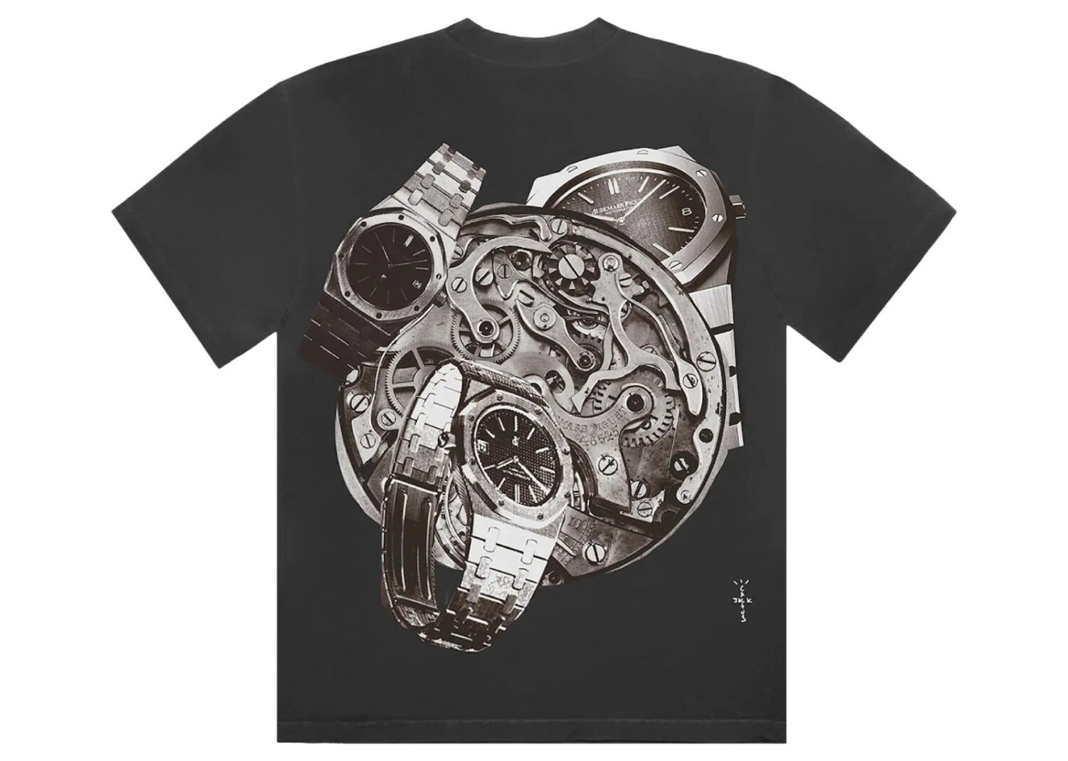 travis scott cj x audemars piguet collage tee black