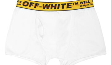 OFF-WHITE Three Pack Stretch Cotton Boxer Briefs White Yellow Black