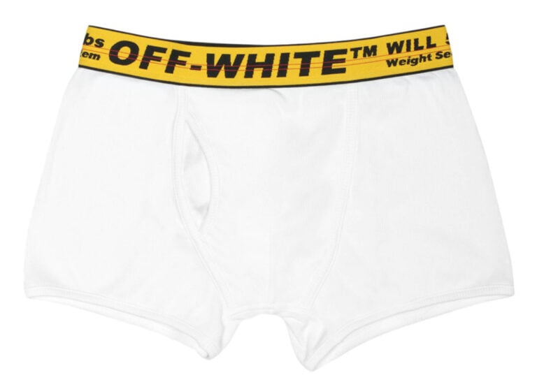 off white three pack stretch cotton boxer briefs white yellow black