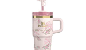 Stanley x LoveShackFancy Flowstate Quencher 20oz Tumbler Pink Mink