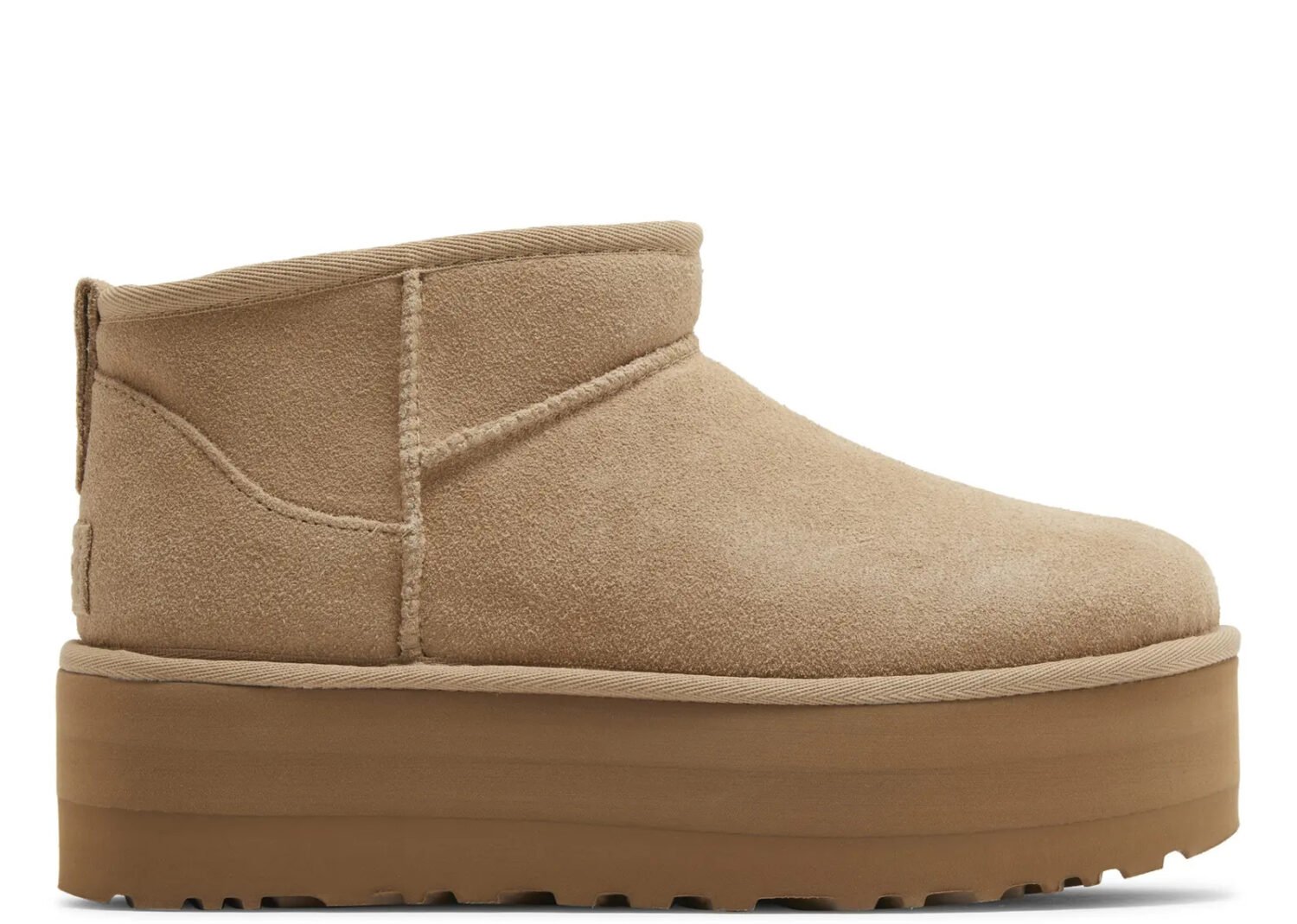 ugg classic ultra mini platform boot sand (w)