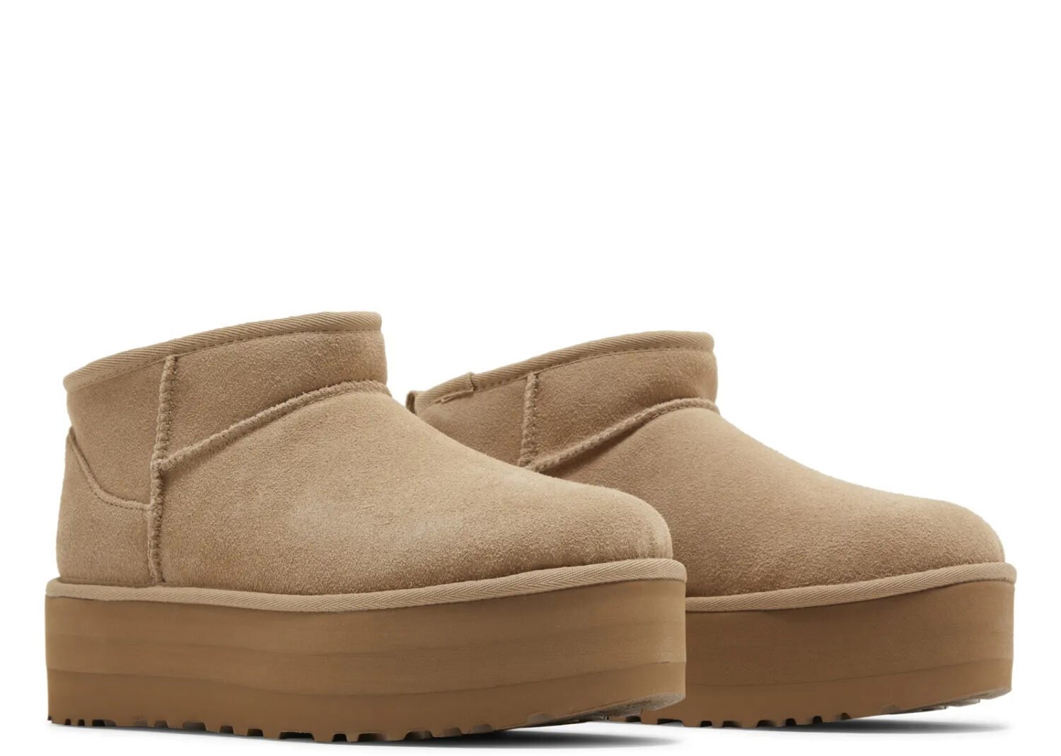 ugg classic ultra mini platform boot sand (w)