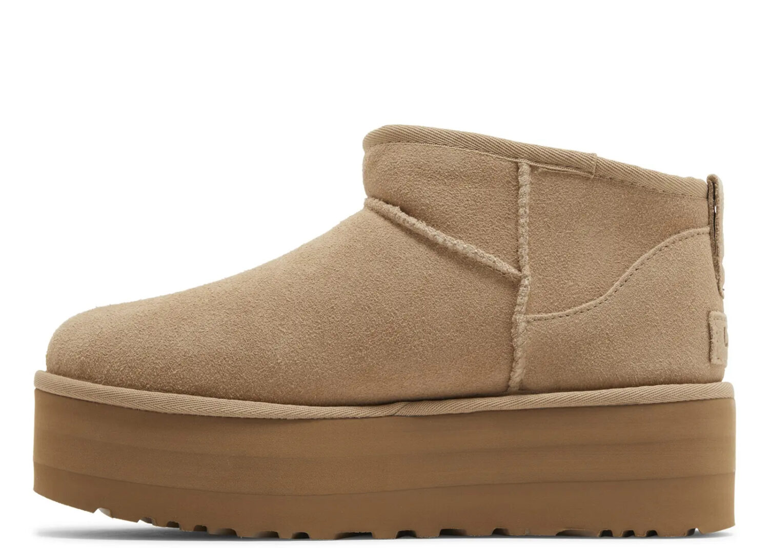 ugg classic ultra mini platform boot sand (w)