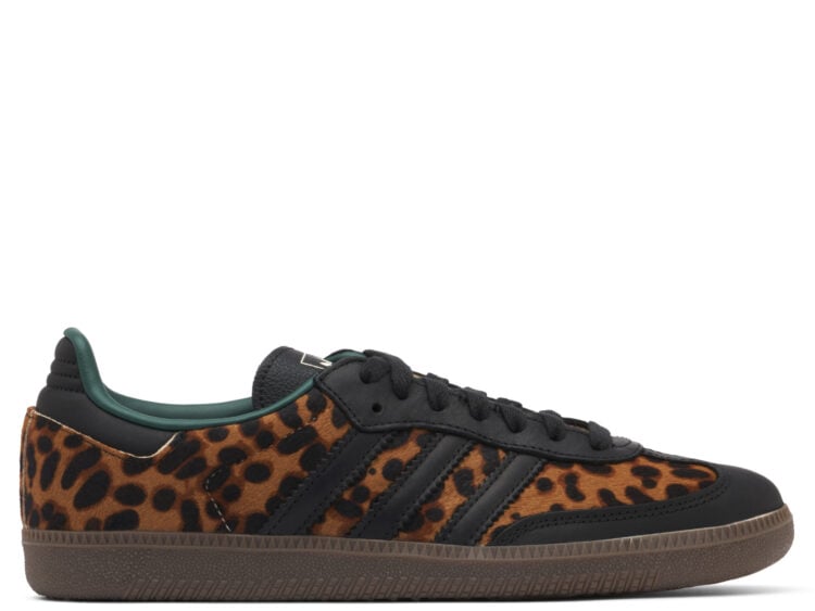 adidas samba og black green leopard (w)