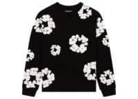 denim tears long sleeve cotton wreath t shirt black
