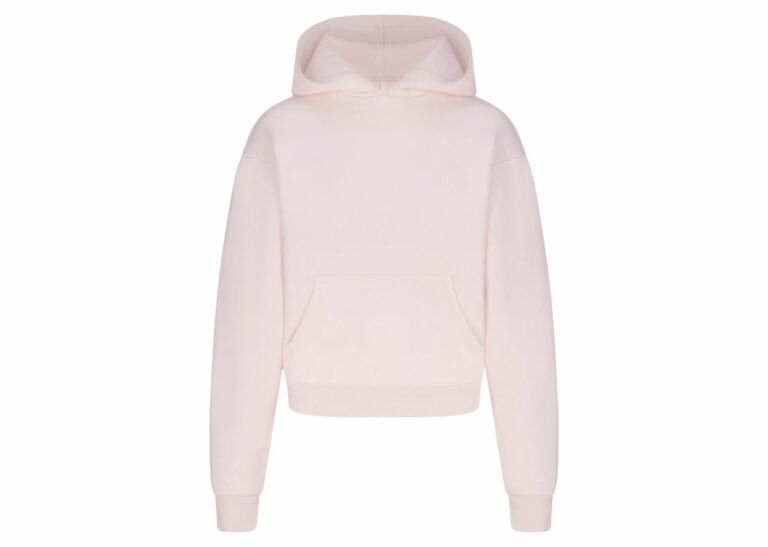 skims cotton fleece classic hoodie barely pink
