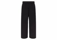 skims cotton fleece classic straight leg pant onyx