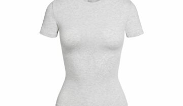 Skims Cotton Jersey T-Shirt Light Heather Grey