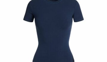 Skims Cotton Jersey T-Shirt Navy
