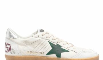 Golden Goose Ball-Star White Green Silver