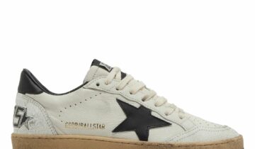 Golden Goose Ball-Star White Nappa with Black Star (W)