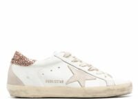 Golden Goose Super-Star Suede Star Peach Pink Glitter Heel Tab (W)