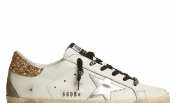 Golden Goose Super-Star with Glittery Heel (W)