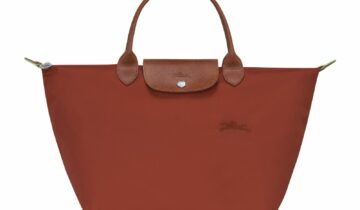 Longchamp Le Pliage Green Medium Handbag Chestnut
