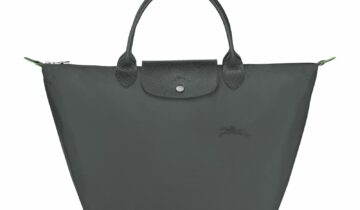 Longchamp Le Pliage Green Medium Handbag Graphite