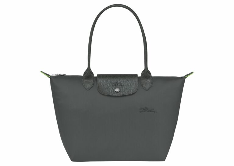 longchamp le pliage green medium tote bag graphite