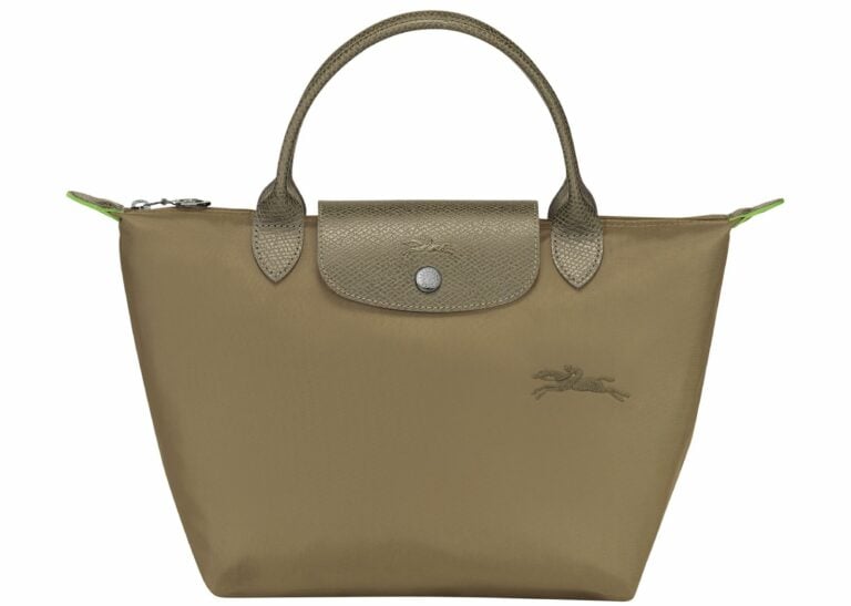 longchamp le pliage green small handbag artichoke
