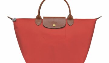 Longchamp Le Pliage Original Medium Handbag Tomato
