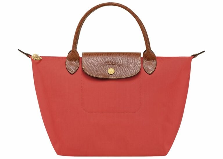longchamp le pliage original small handbag tomato